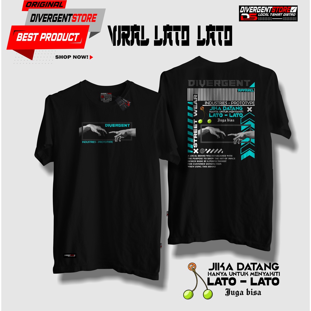 Viral - Kaos Lato - Lato Divergent Store - Industries Prototype - Unisex - Terbaru - Divergent Appar