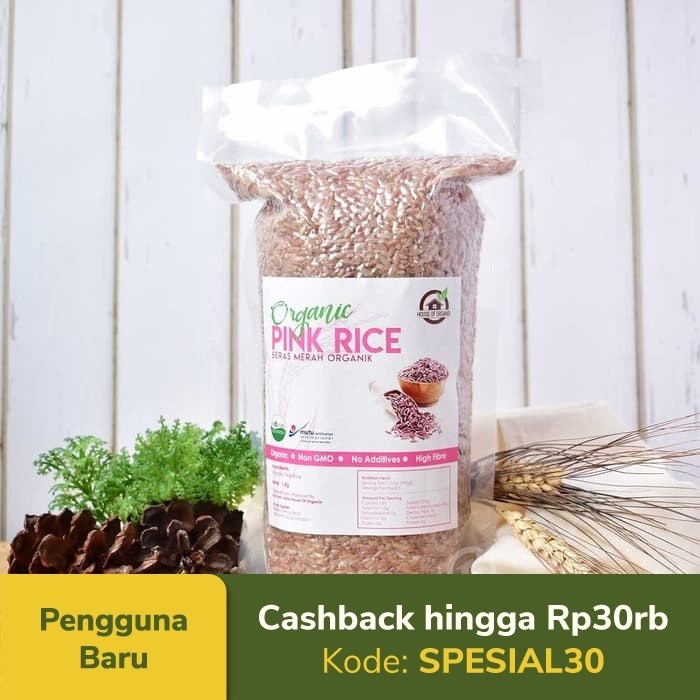 

House of Organix Organic Pink Rice ( Beras Pink Organik ) 1 Kg - TC