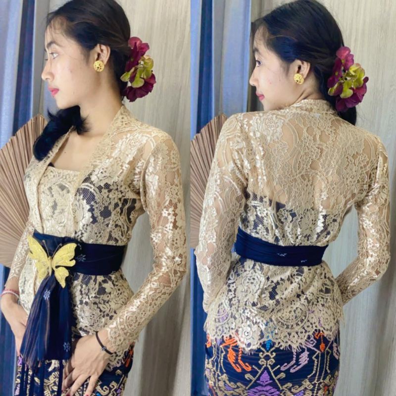 Kebaya Modern Semifrance Metalik | Kebaya Bali Jadi semifrance Premium| Atasan Kebaya Saja