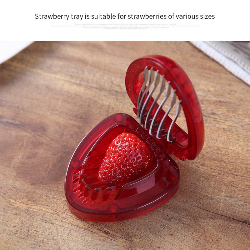 Mini Strawberry Slicer Stainless Steel Rumah Makan Bar Hotel Cafe Alat Pengiris Buah Gadget Reusable Accessories