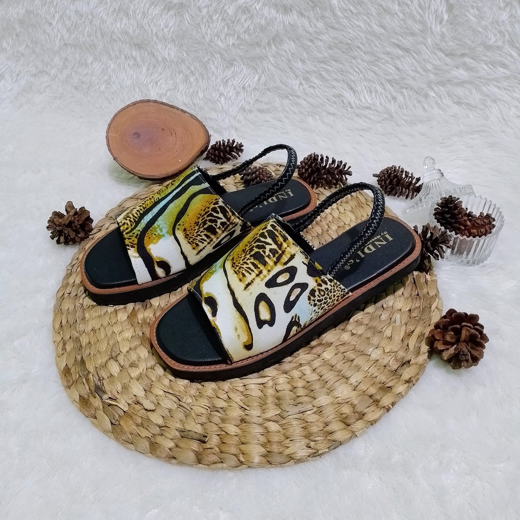 Sepatu Sandal Cewek Kekinian Sandal Tali Wanita Selop New Motif Trendi NESANH - SELENA