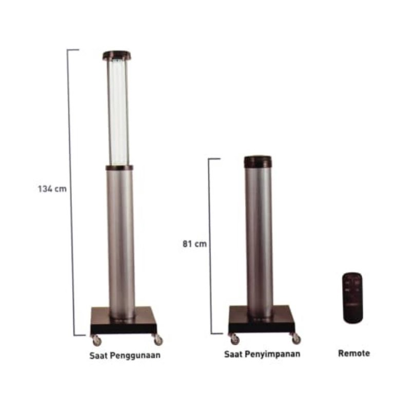 Krisbow Lampu Standing Uv Disinfektan Dengan Sensor 150 w