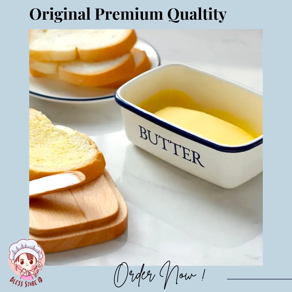 WADAH PENYIMPANAN MENTEGA / PENYIMPANAN BUTTER / KOTAK PENYIMPANAN MENTEGA BUTTER KERAMIK BUTTER
