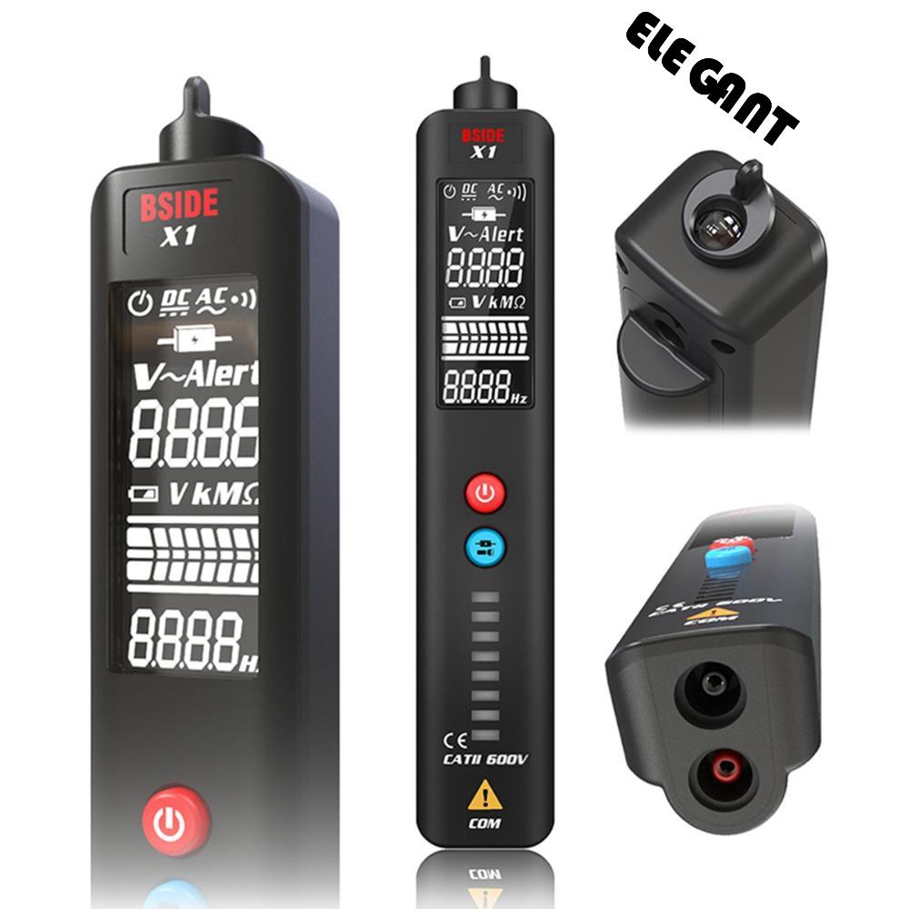 Pena Detektor Tegangan Listrik Ac / Dc Ncv Hz Adjustable Non Kontak Dengan Senter Layar Lcd