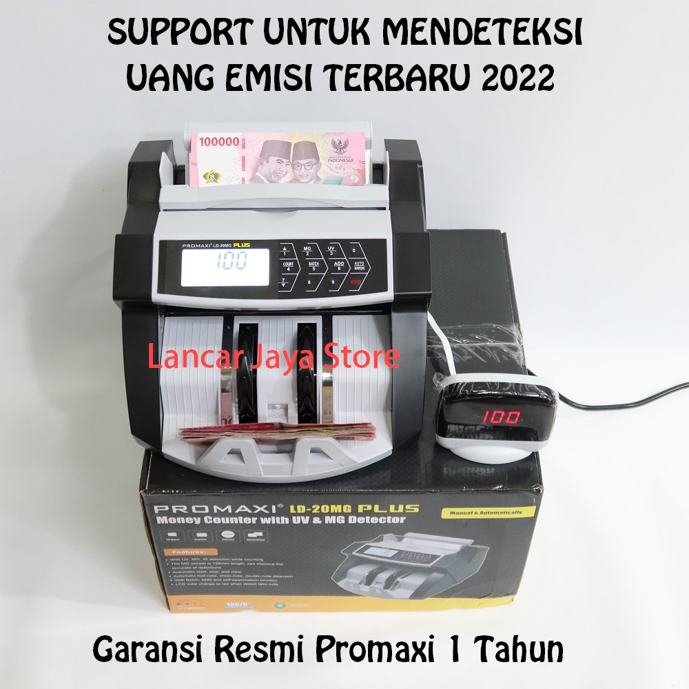 Money Counter Promaxi LD-20MG PLUS Penghitung Uang Promaxi LD20MG PLUS