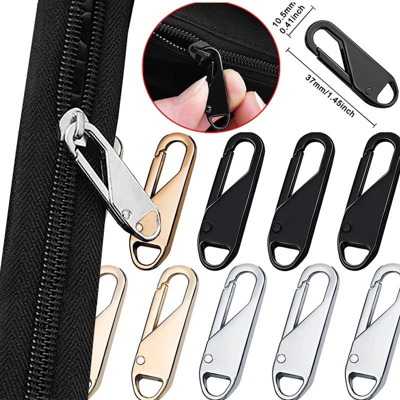 Zipper Slider Puller Removable DIY Jahit Kerajinan Untuk Jaket Bulu Tas Travel Koper Tergantikan Serbaguna Instan Zipper Repair Kit DIY Jahit Zipper Kepala