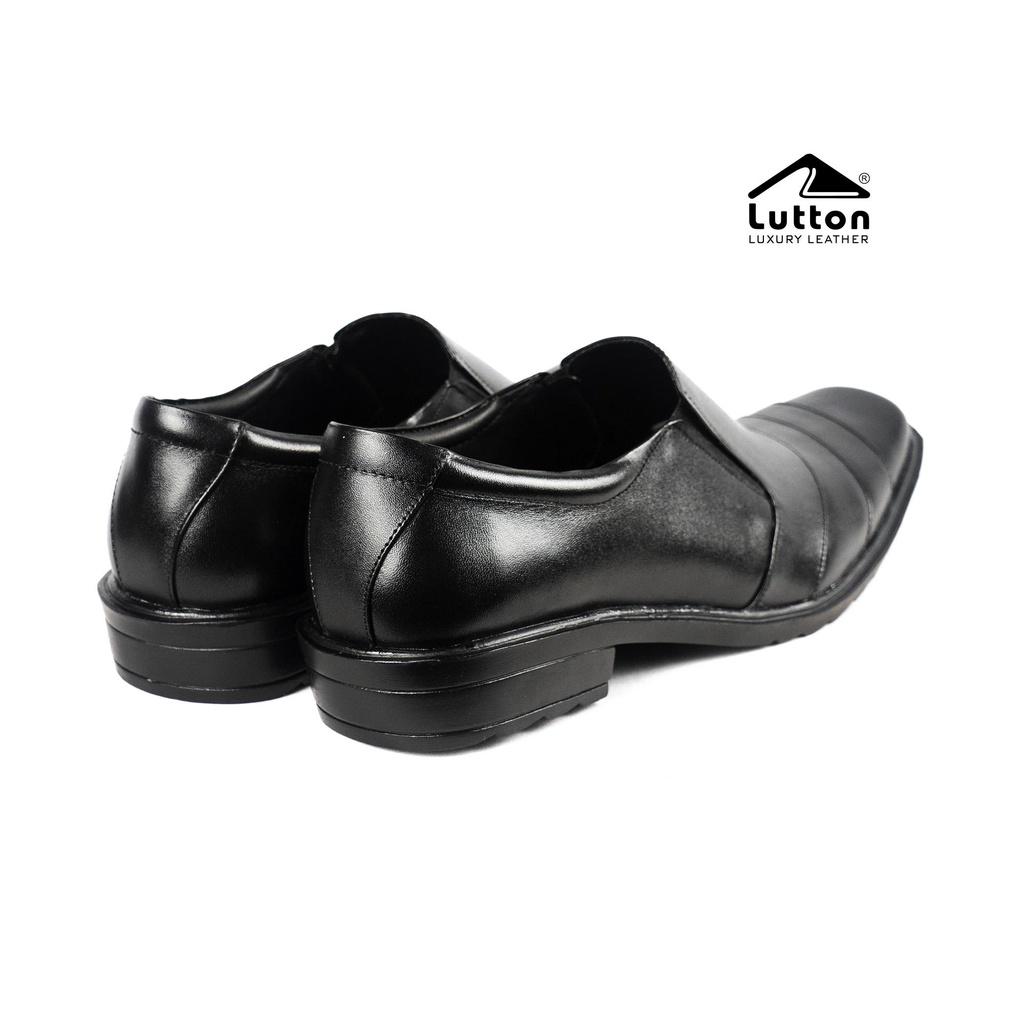 Sepatu Pantofel Pria Kulit Sapi Asli 100% -  Sepatu Pantofel Hitam Pria Formal Kantor- Ready Size Jumbo 44 45 - pantofel 2016 finis