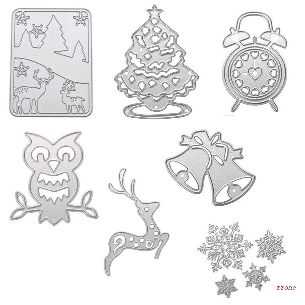 Zzz Natal Metal Cutting Dies Stensil DIY Scrapbook Album Kertas Kartu Craft