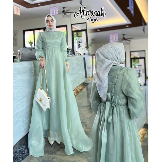 ALMASAH GAMIS / WEDDING DRESS / DRESS KONDANGAN / BAJU LAMARAN / GAMIS PESTA MUSLIMAH
