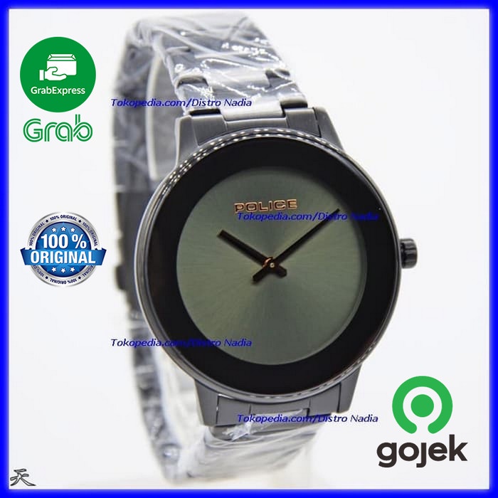 {CollectionStore}  JAM TANGAN POLICE PRIA / JAM COWOK MODEL P-15002JSR-04 ORI Berkualitas