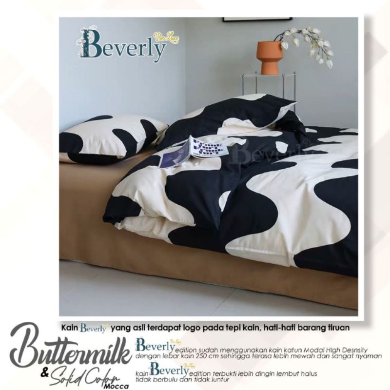 SPREI SET & BEDCOVER BEVERLY MOTIF BUTTERMILK