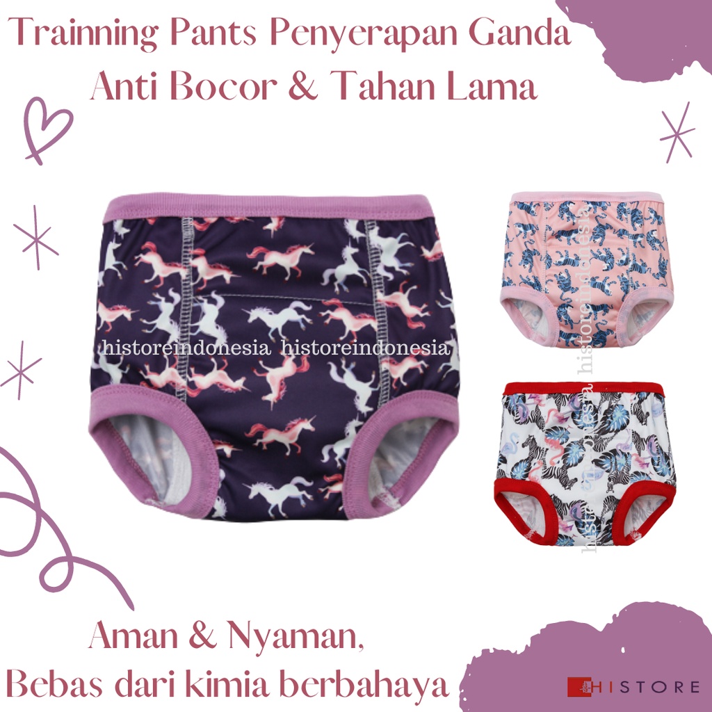 [HI] Trainning Pants Anak Premium Penyerapan Ganda Anti Bocor dan Tahan Lama Girl's Group TPD