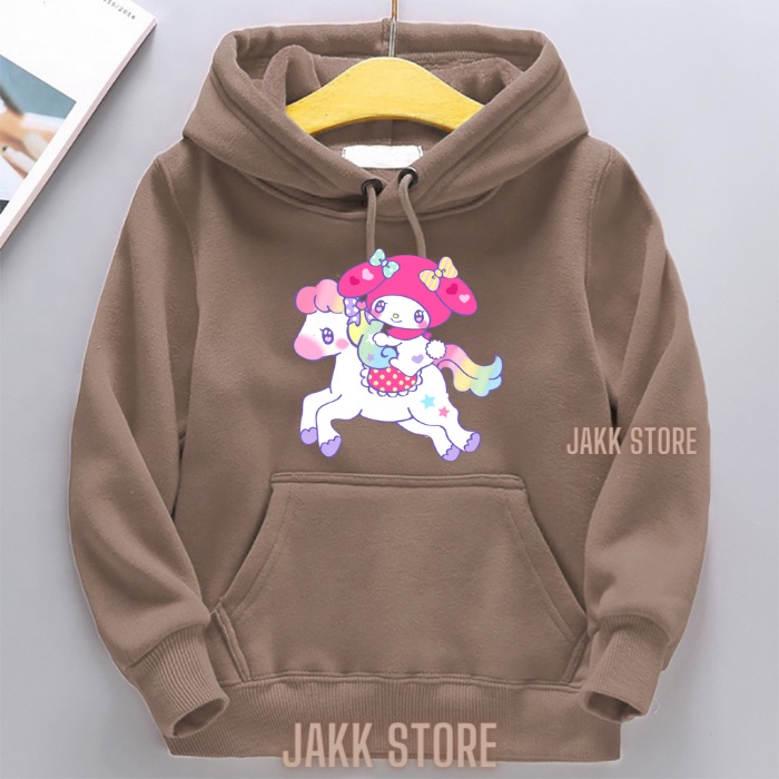 Sweater Hoodie Anak Perempuan MY MELODY &amp; KUDA PONY Lucu / Switer Hodie MY MELODY &amp; KUDA PONY Anak Cewek Usia 2 3 4 5 6 7 8 9 10 11 12 13 Tahun Terbaru