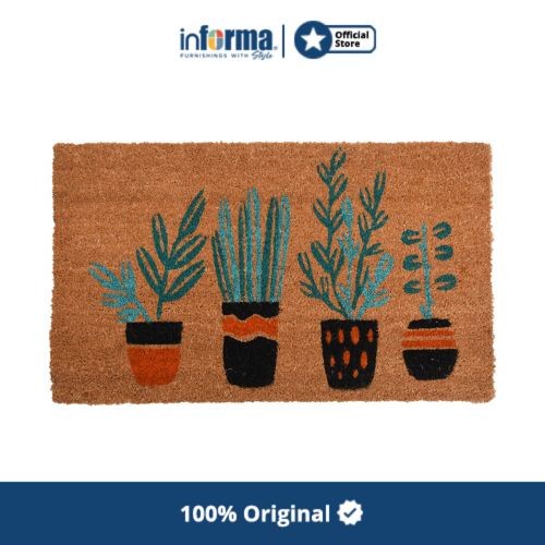 Slip Informa - Informa 45X75 Cm Sanvi Keset Pintu Printed Plants