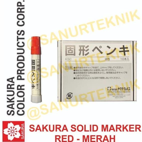 

Solid Steel Marker/ Spidol Penanda Besi Baja Permanen Sakura MERAH PROMO