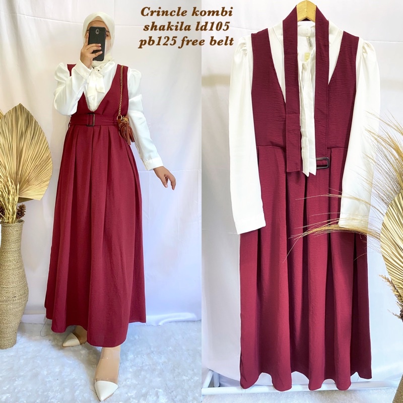 Midi dress overall terlaris