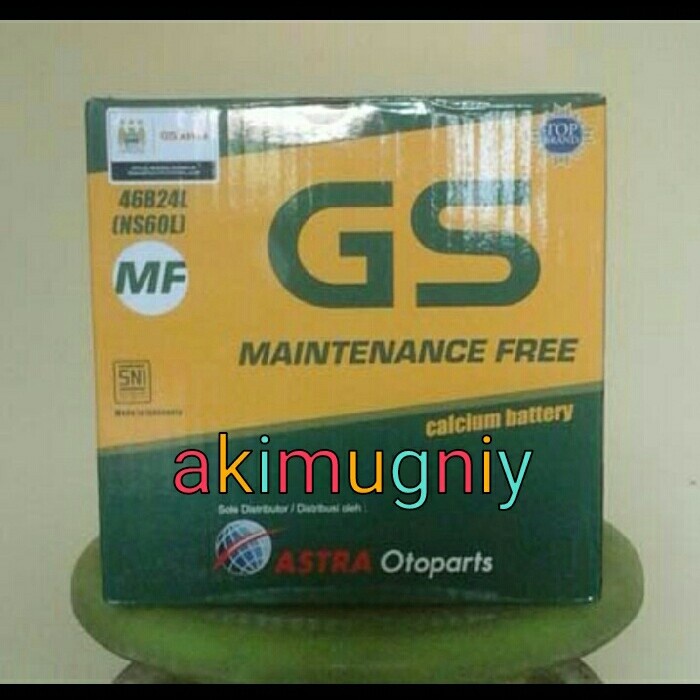 aki gs astra mf NS60L 45ah 12v aki kering rocket massiv yuasa incoe