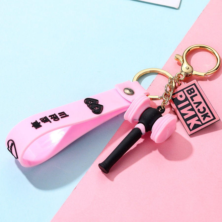 Keychain Treasure black pink Twice EXO GOT7 NCT 3D Keychain Silicone three-dimensional keychain Pendant Jisoo Jennie Rose Lisa Blink BP