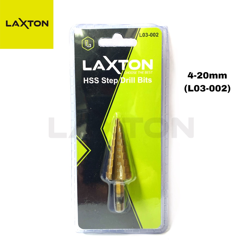 LAXTON mata bor pagoda spiral kerucut titanium step drill MURAH LARIS bahan HSS