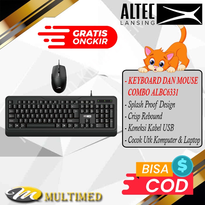 Keyboard dan Mouse ALTEC LANSING ALBC6331 - KABEL USB