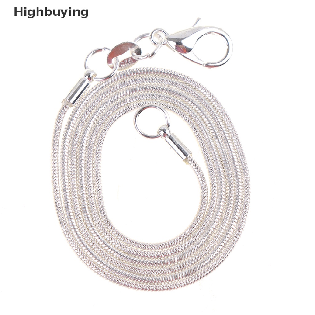 Hbid 5Pc Kalung Perak Silver Plated 1MM Rantai Ular Kalung Perhiasan Chain 45-70CM Glory