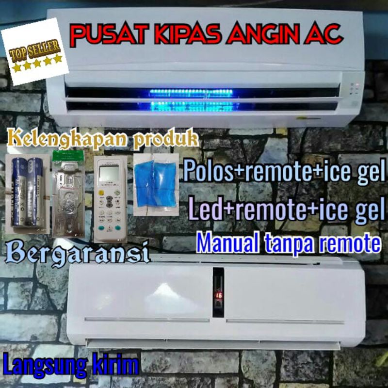 Kipas Angin Model Ac Remote Polos Led 1.5pk 2pk 2.5pk 3pk Free Ice Gel