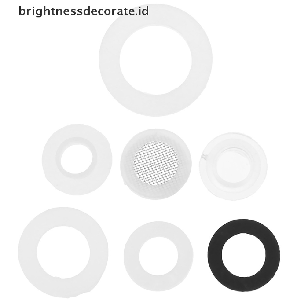 [Birth] 1per2 &quot;3Per4&quot; 1 &quot;Rubber Ring Silicon PTFE Flat Gasket Sealing Ring Untuk Shower Nozzle [ID]