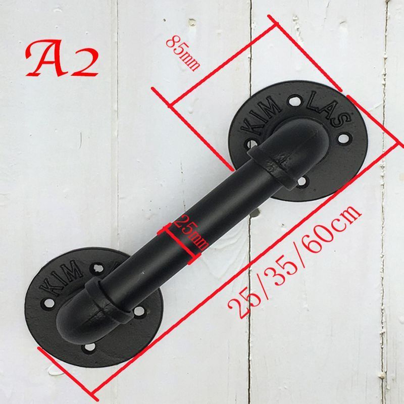 Handle Besi Pintu Industrial 25/35cm Gagang Pintu Besi Industrial/Sliding Barn Door Handle