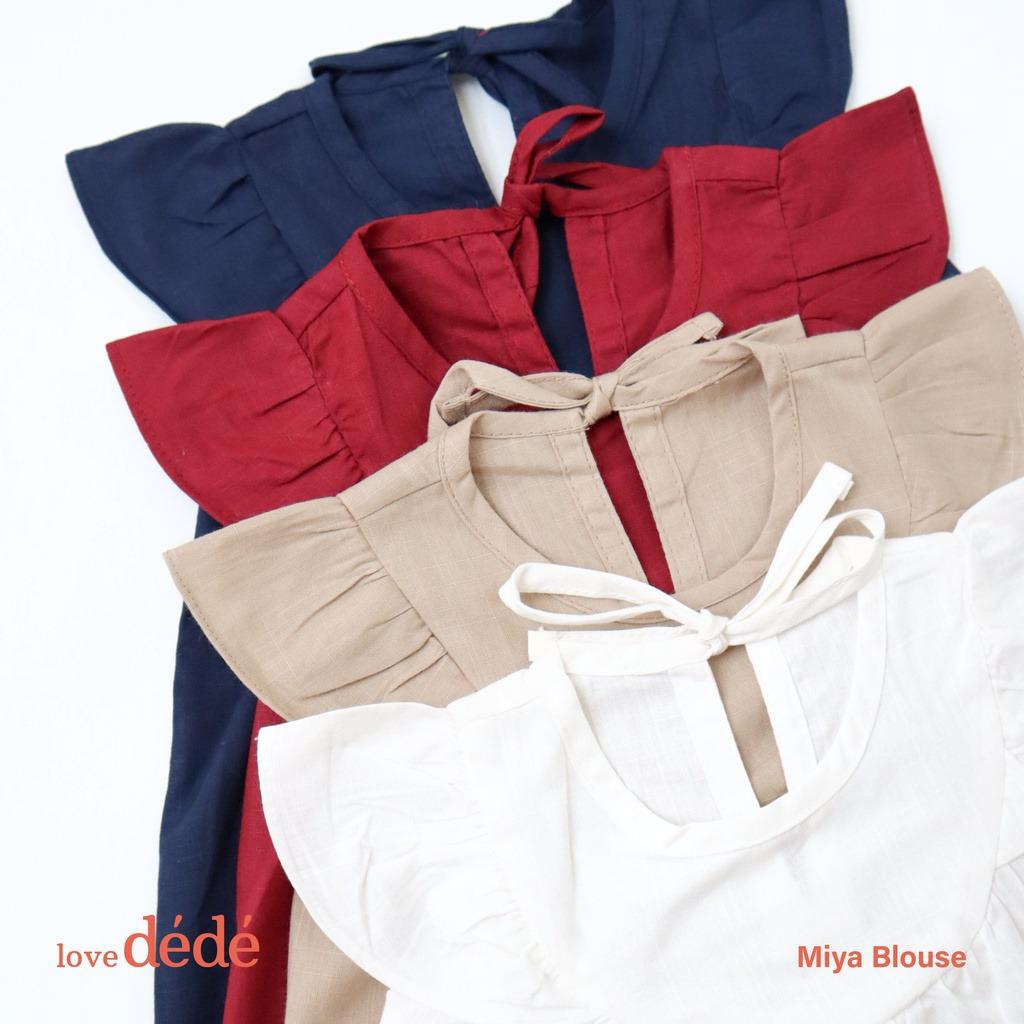 Linen Mewah Baju Atasan Blouse Miya Pergi Lucu Fashion Anak Bayi Perempuan Cewek Terlaris Lucu Murah
