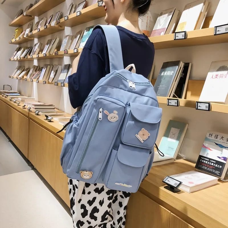 ST99 - Tas Ransel Anak Sekolah Terbaru - Tas Ransel Karakter - Tas Ransel Anak Sekolah Multifungsi - Tas Ransel Anak Wanita Korean Style - Tas Ransel TaTa Jimin