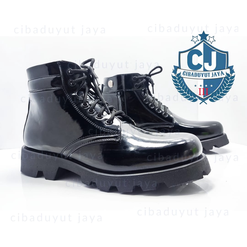 SEPATU KILAP PANTOFEL RESMI PDH PDL POLISI POLRI TNI SECURITY SATPAM DINAS KERJA TALI IKAT