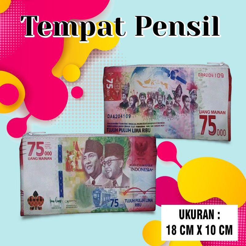 

Tempat Pensil Pouch Karakter uang kertas