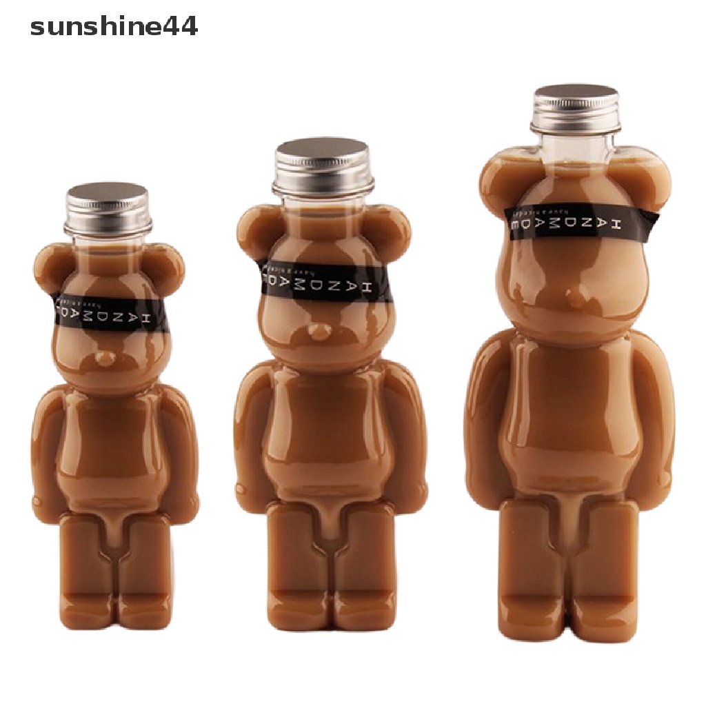 Sunshine Botol Jus Homemade Minuman Jus Milk Tea Drink Snowman Bear Bottle.