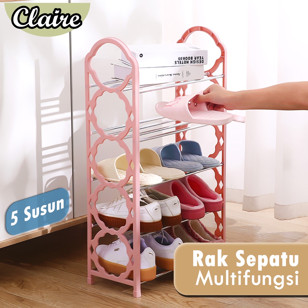 RAK SEPATU 5 SUSUN / RAK SEPATU SERBAGUNA / RAK STAINLESS