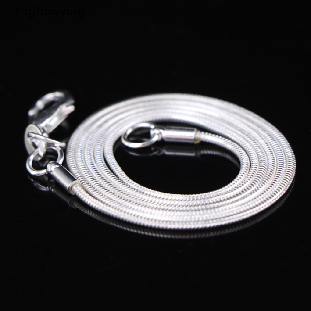 Hbid 5Pc Kalung Perak Silver Plated 1MM Rantai Ular Kalung Perhiasan Chain 45-70CM Glory