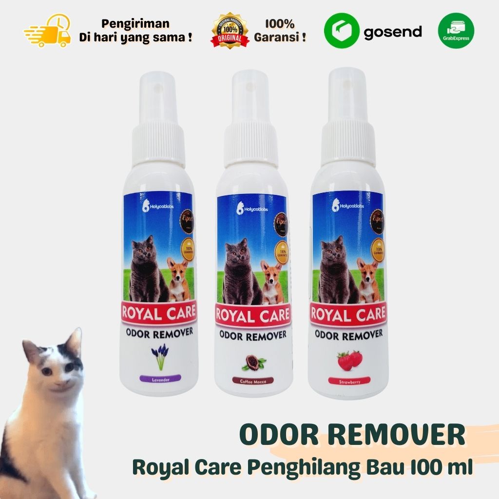 Odor Remover Royal Care Penghilang Bau Pesing Kandang Kucing Anjing 100 ml Strawberry