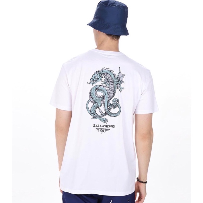 BILLABONG baju kaos dragon ss PUTIH NEW ORIGINAL 100%