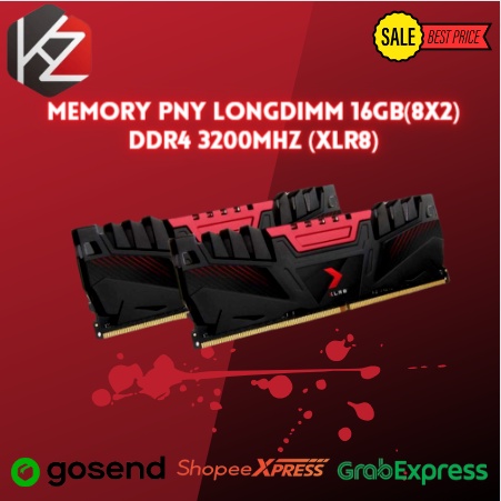 Memory PNY Longdimm 16GB(8X2) DDR4 3200MHZ (XLR8)