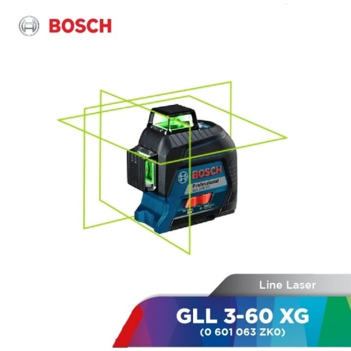 Bosch GLL 3-60 XG Laser Garis Hijau Professional Line Laser
