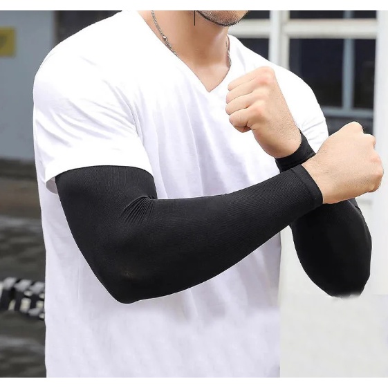 Manset Tangan Polos Black Hitam Pria dan Wanita