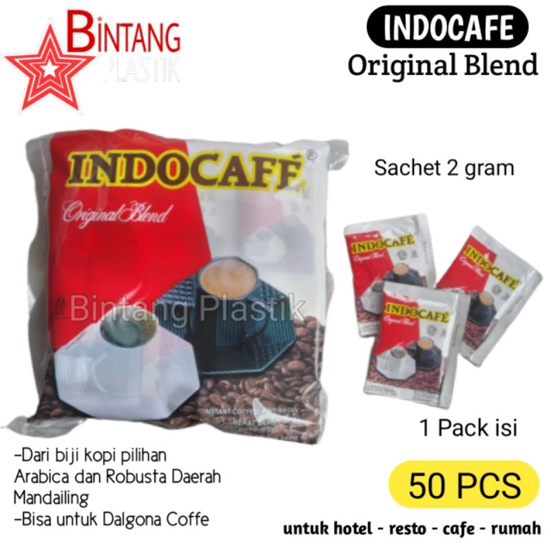 

Indocafe original blend (50 sachet) kopi hotel cafe dalgona coffee kopi instan kopi murah