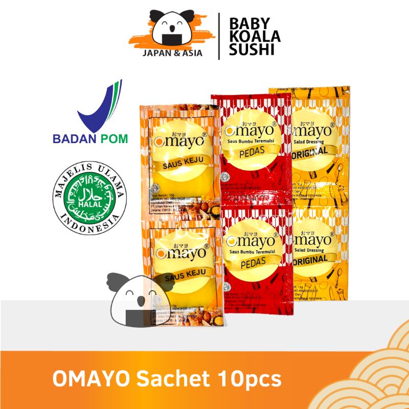 OMAYO Mayo Pedas Renteng 10 pcs  Halal │ Mayonnaise Spicy