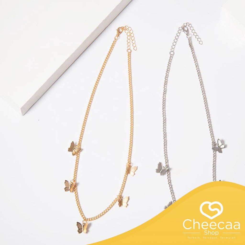 CC (ACC65) Kalung Rantai Kupu Kupu Kalung Choker Kupu Kupu Kalung Fashion Korean Style