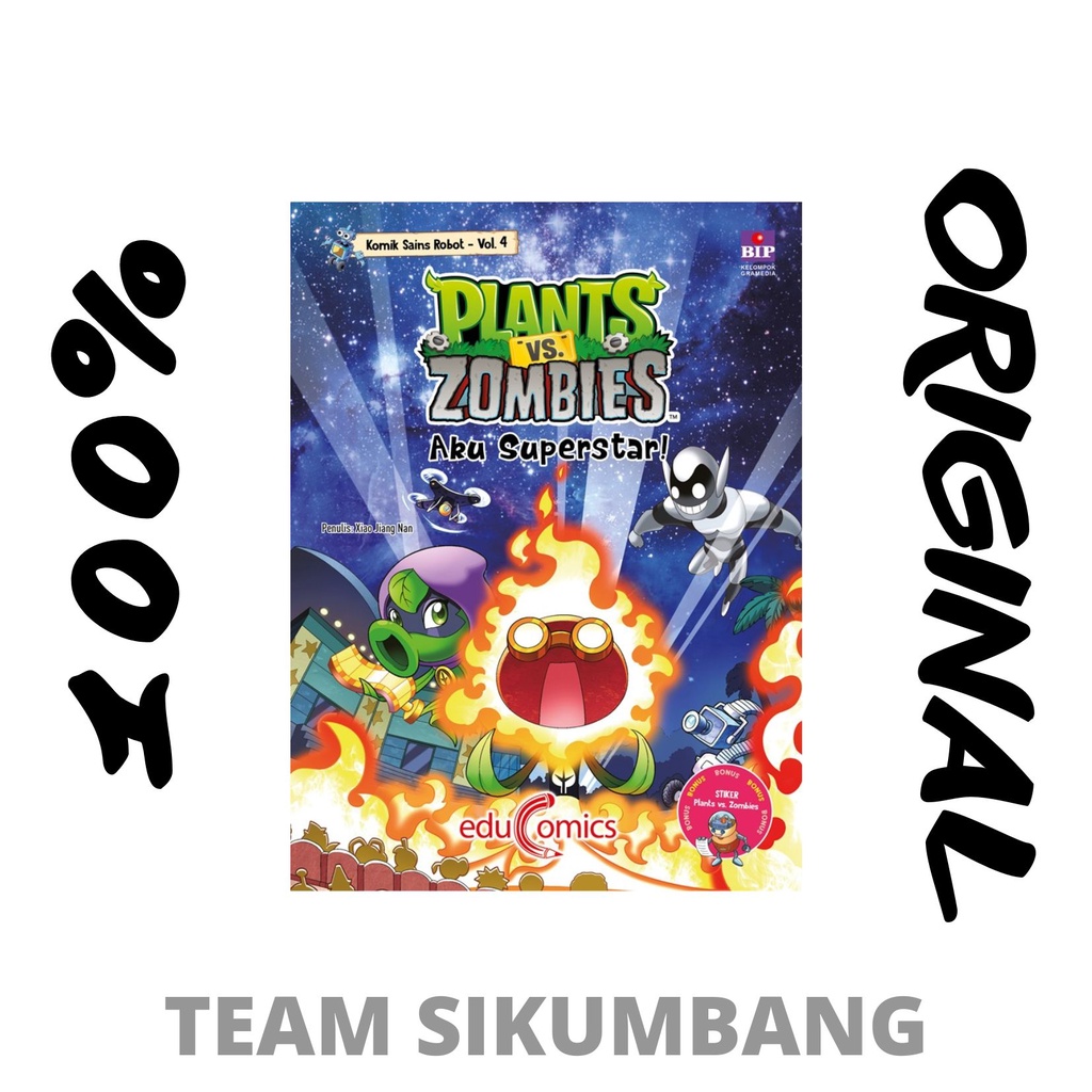 Educomics Plants vs Zombies Komik Sains Robot: Aku Superstar