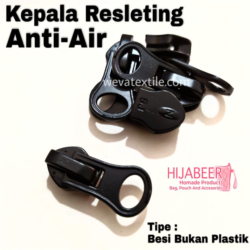 Kepala Resleting Anti Air | Import Grade A 100% Anti Air / harga (4pcs)