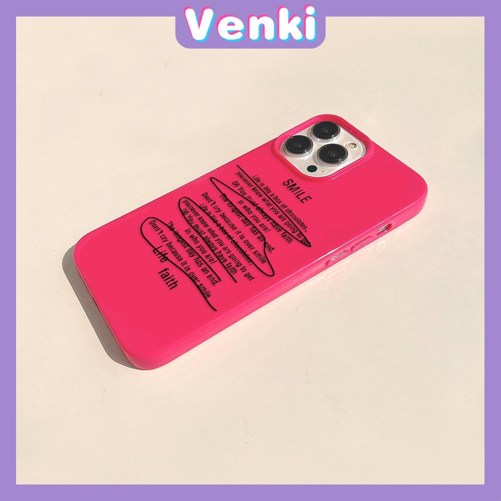 iPhone Case Soft TPU Pink Glossy Candy Case Trendy Slogans Camera Protection Shockproof For iPhone 14 13 12 11 Pro Max 7 8 Plus X XR