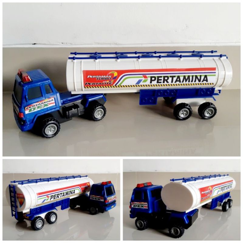 mainan mobil truk tanki panjang - miniatur mobilan tangki anak laki cowok