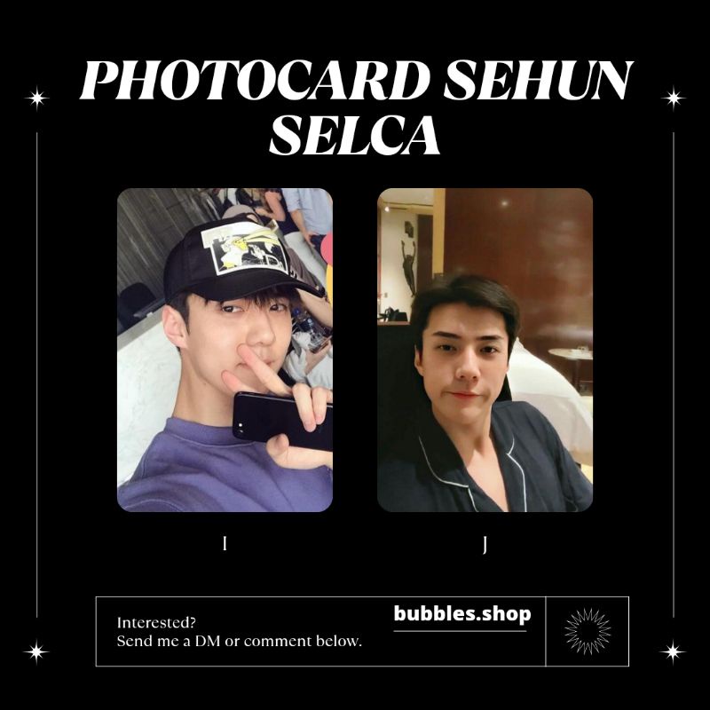 PHOTOCARD UNOFFICIAL SEHUN EXO SELCA