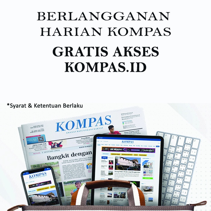 Langganan Koran Kompas, Bonus Kompas.id