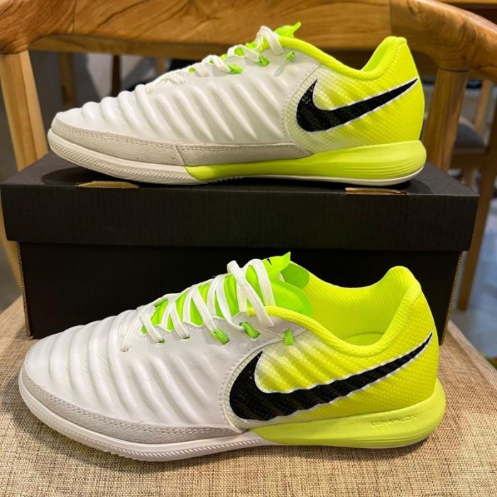 ( SEPATU FUTSAL ) SEPATU FUTSAL - NIKE TIEMPO LEGENDX WHITE GREEN IC